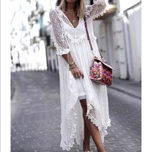 White boho maxi